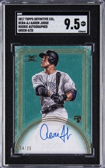 2017 Topps Definitive Collection #DCRA-AJ Aaron Judge Signed Rookie Card (#04/25) - SGC MT+ 9.5